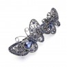 Hair clip with crystal butterfly