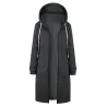 Casual oversized jacket - long hooded sweatshirt with zipper - plus sizeJackets