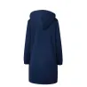 Casual oversized jacket - long hooded sweatshirt with zipper - plus sizeJackets