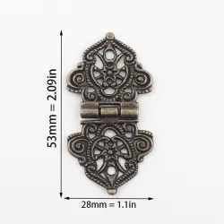 Vintage hollow flowers - alloy furniture hinges - 2 piecesFurniture